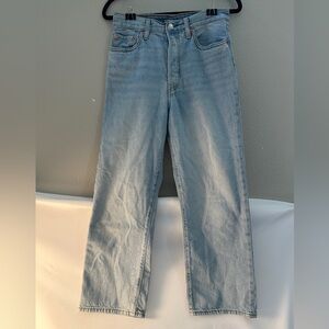 Levi's Premium Ribcage Straight Ankle Light Blue Jeans